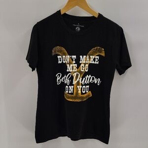 Yellowstone Black Short Sleeve Tee Size Large Beth Dutton Graphic